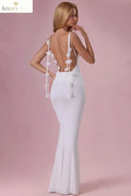 Jersey Draped Gown in Coconut