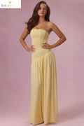 Jersey Strapless Gown in Butter