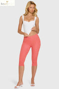 Modal Capri Leggings in Red Gingham