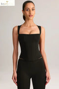 Modal Square-Neck Top in Black