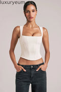 Modal Square-Neck Top in Ivory